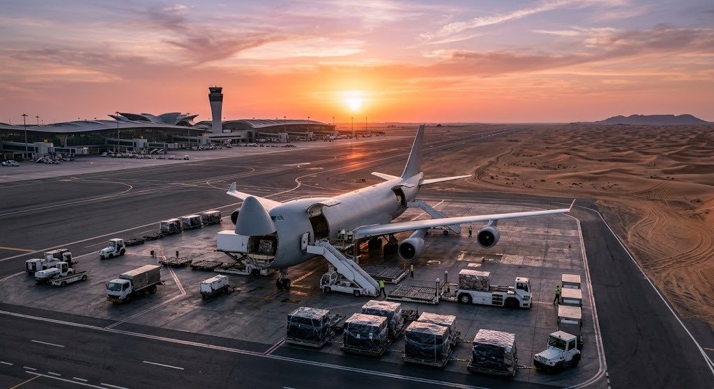 Abu Dhabi to Saudi cargo services