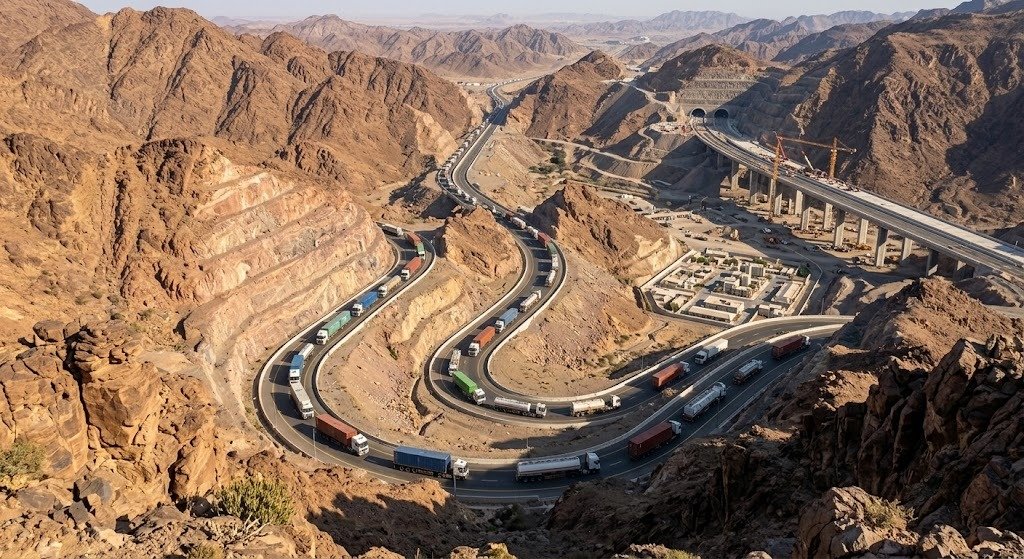 Jeddah to Abu Dhabi Freight Path